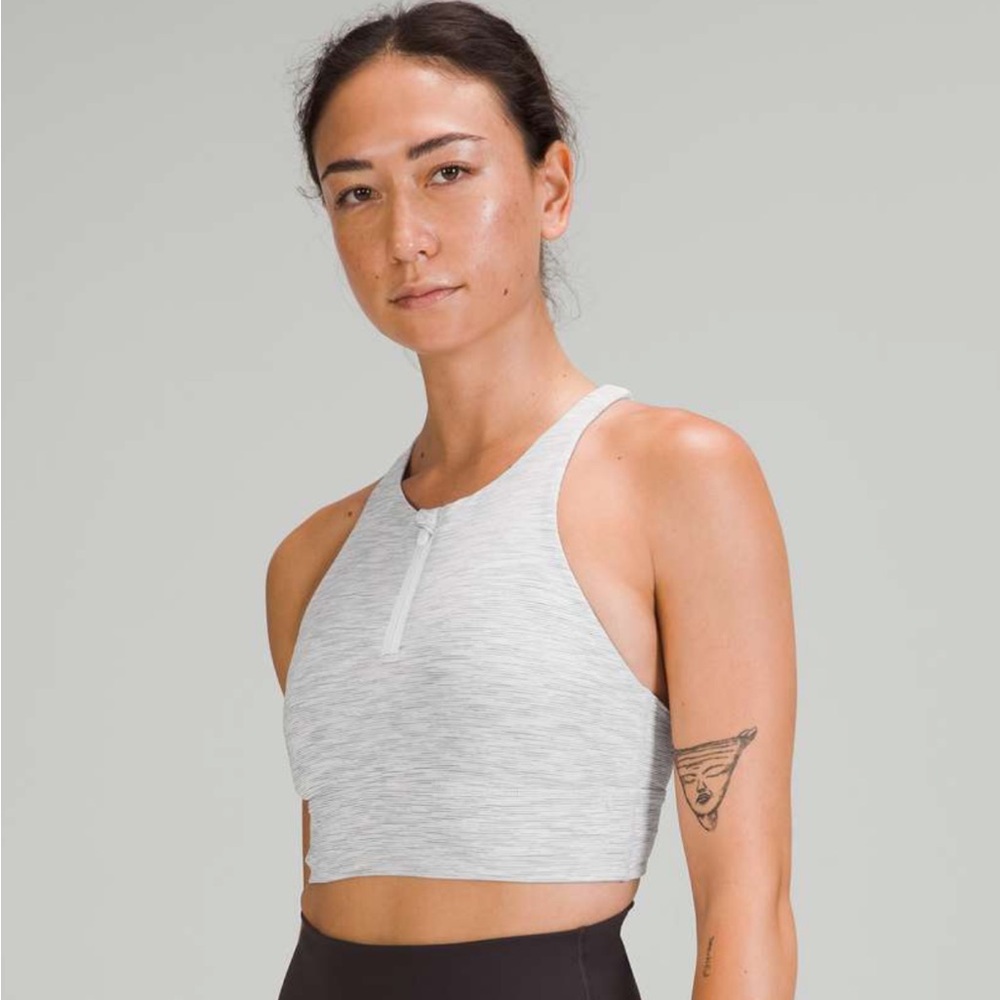 EUC! Lululemon Energy Bra High-Neck Longline Zip - Wee Are From Space
